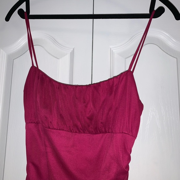 SCENE pink cocktail dress spaghetti straps wedding guest size medium - Picture 7 of 10